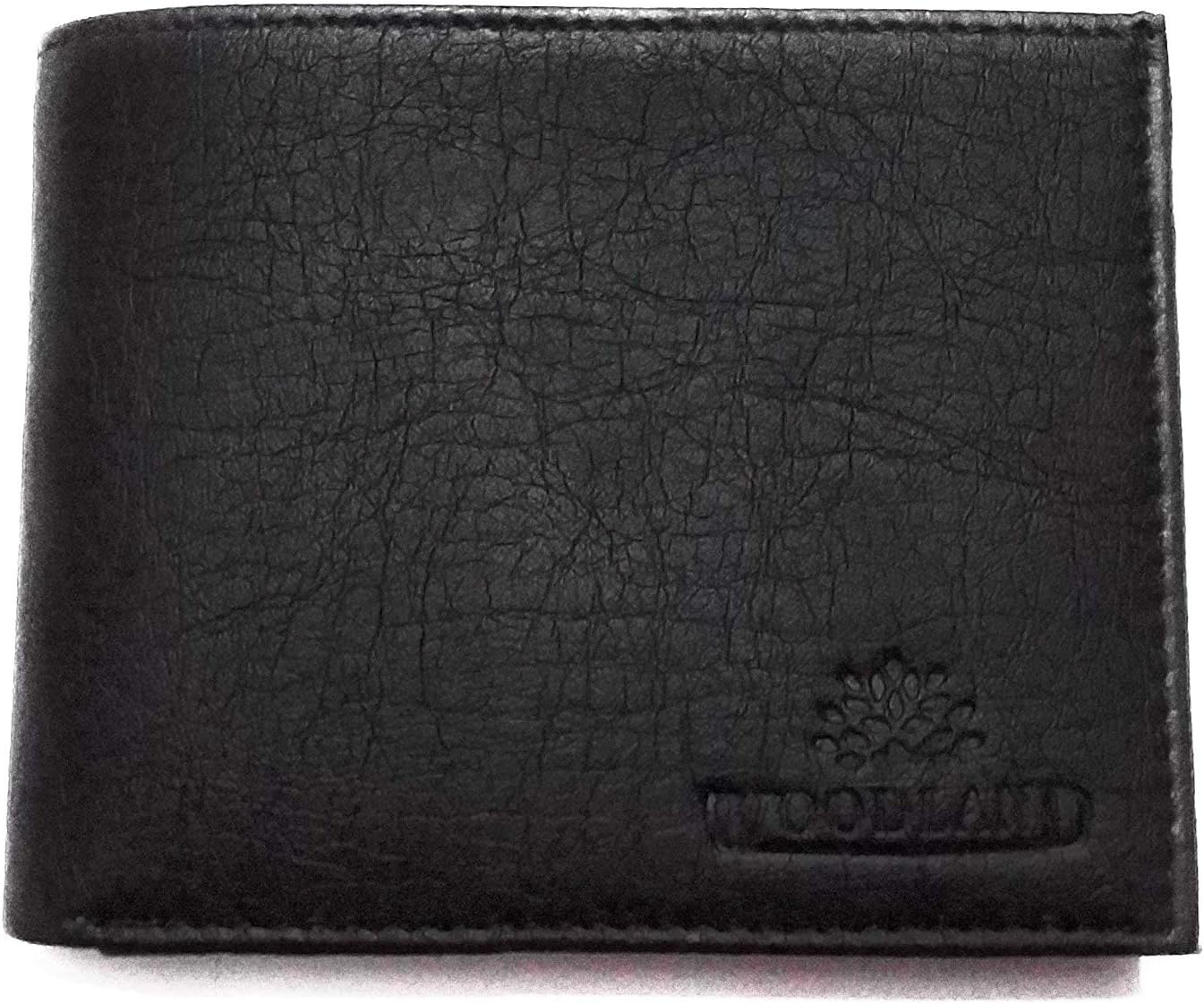 Wood-land Black Leather Wallet for Men