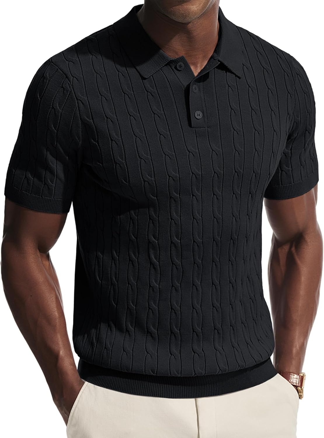PJ PAUL JONES Mens Short-Sleeved Polo Shirt Regular Fit Knitted Polo Shirt Leisure T Shirts
