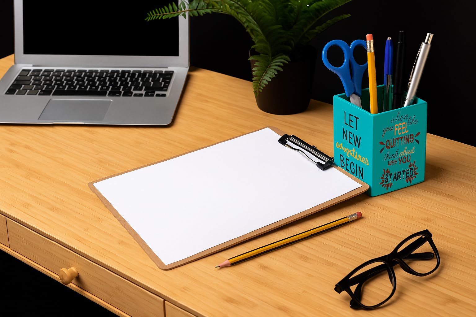 AccuPrints motivational Pen Stand holder Size: 4 x 2.75 inch | Desk Organizer PEn Pencil Holder for Office and Home Decor 3