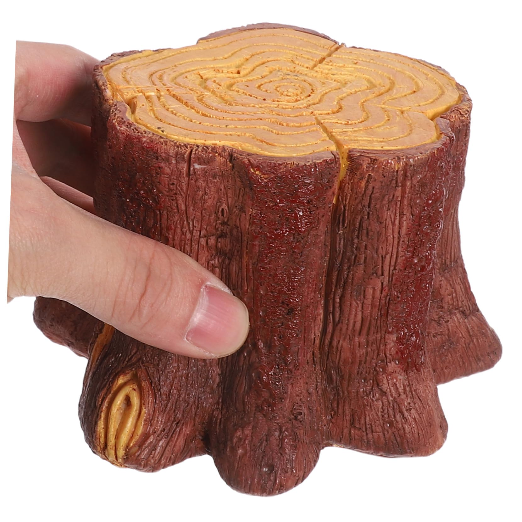 TOYANDONA Luz De Noche Para Habitación Infantil Luz De Noche Con Forma De Tocón De Árbol Mini Lámpara De Tronco De Madera Sintética