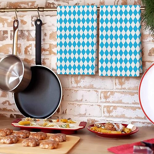 Miniatura 3 de Toallas de cocina Oktoberfest Baviera a cuadros absorbentes toalla de cocina suave toalla de mano azul blanco reutilizable lavable paño de limpieza