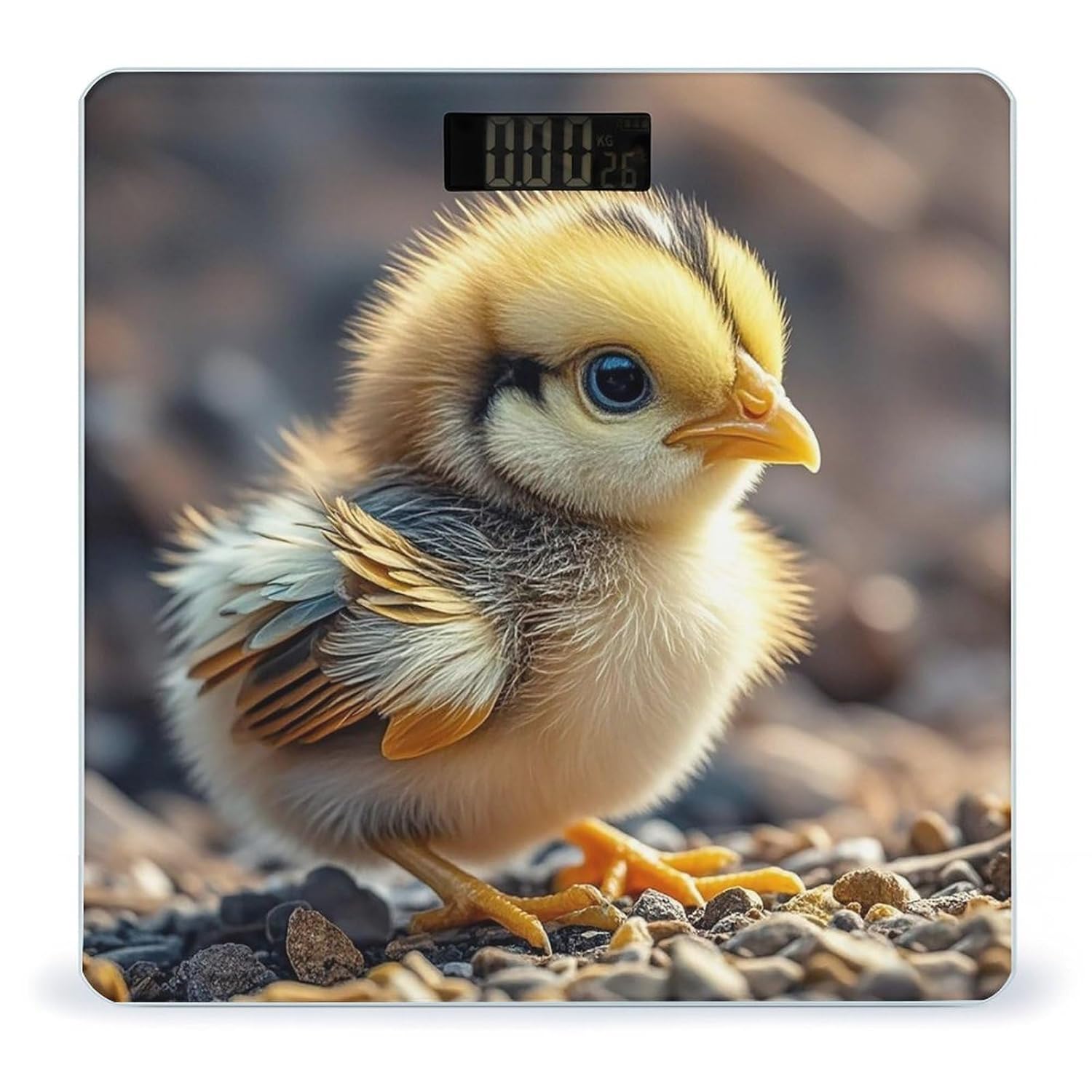 Báscula Digital de Baño Chicken Chick con Pantalla LED
