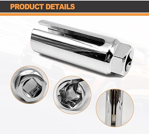 Miniatura 3 de 70094-1/2-Inch x 7/8"(22mm) Sensor de Oxígeno Socket – Se adapta a todos los vehículos O2 extracción e instalación Offset Sensor de Oxígeno,