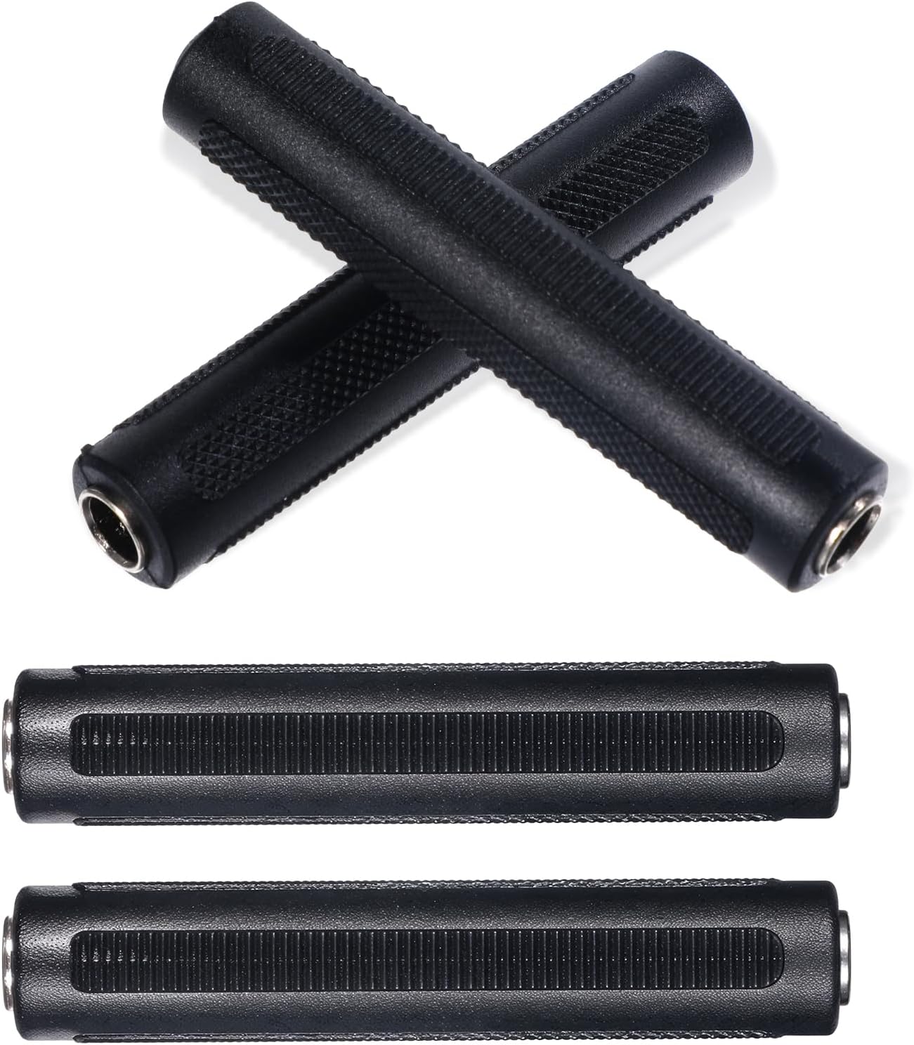 4 Pack Adaptador de Audio 6.35 mm Hembra a Hembra TRS/TS