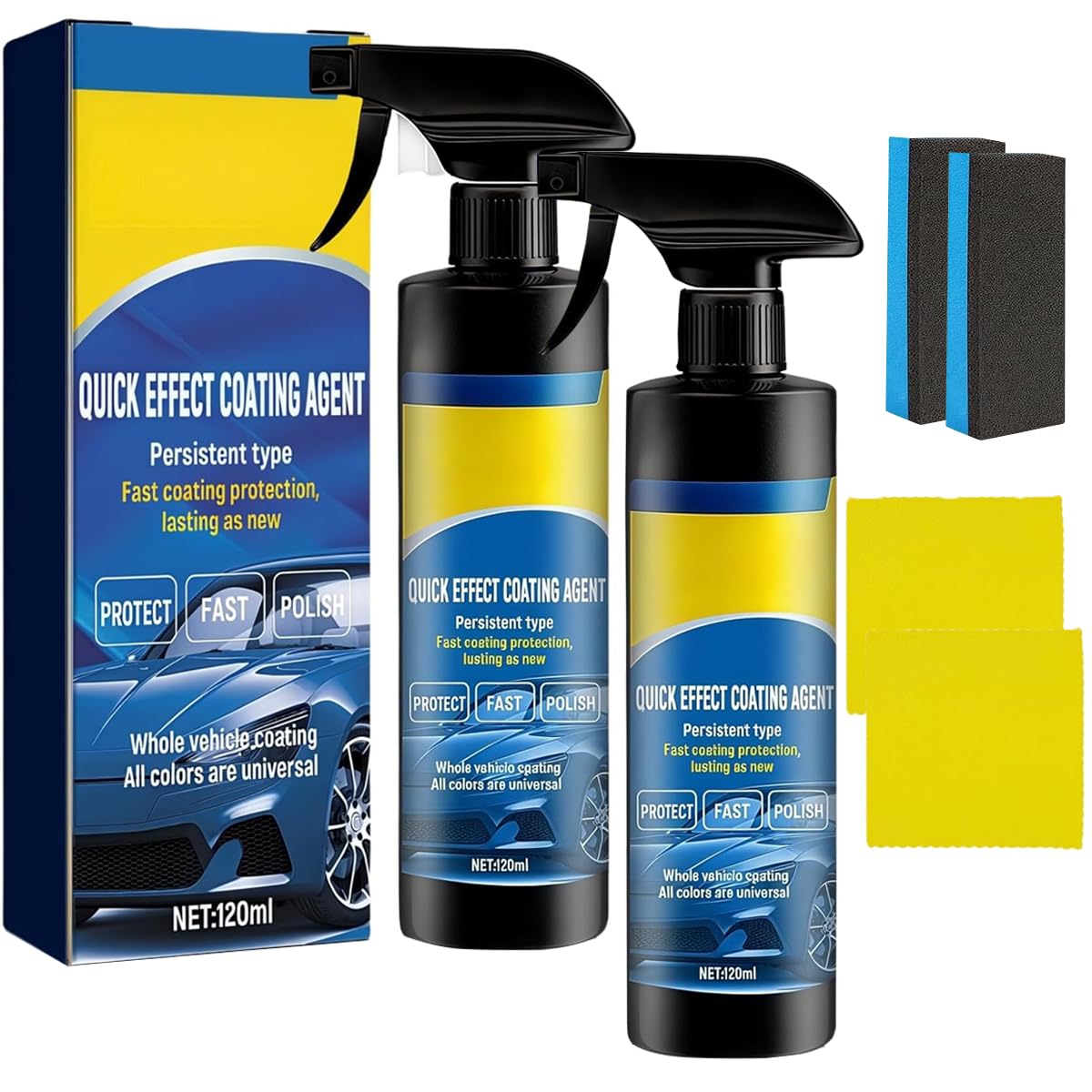 Car Coating Agent Spray,Easy to Use,Automobile Scrape Wax Agent, Quick Effect Polish Spray, Oil Film Emulsion Glass Cleaner, Waterless Wash Quick Effect Scratch Polis (1PCS) - 4