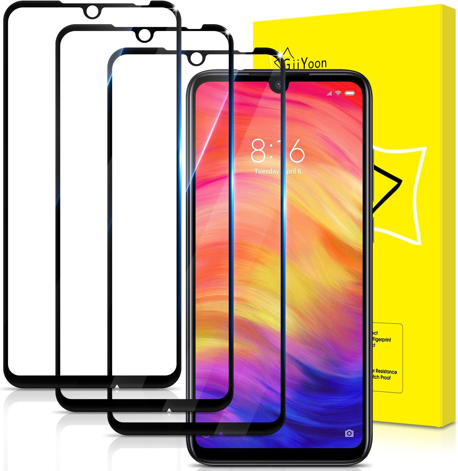 3 PACK Screen Protector for Xiaomi Redmi Note 7/7 Pro Tempered Glass