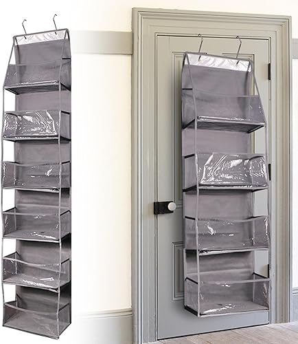 Miniatura 2 de Space Saving Over The Door Handbag Storage Organiser White PVC Hanging Bag for Closet Bedroom Home Organization Tool
