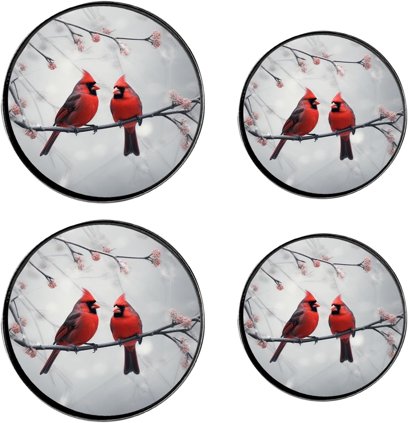 Cardinal Car Set of 4 Stove Burner Covers - Premium Round Electric Stove Range Protectors,8 IN & 10 IN
