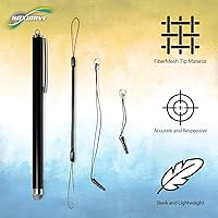 Vista 3 de BoxWave Lápiz capacitivo EverTouch compatible con iPad (2ª generación 2011), lápiz capacitivo con punta de fibra, color rojo carmesí