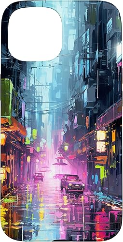 Miniatura 10 de Funda futurista para iPhone 13 Pro Max Rainy Cyberpunk Alley Lights