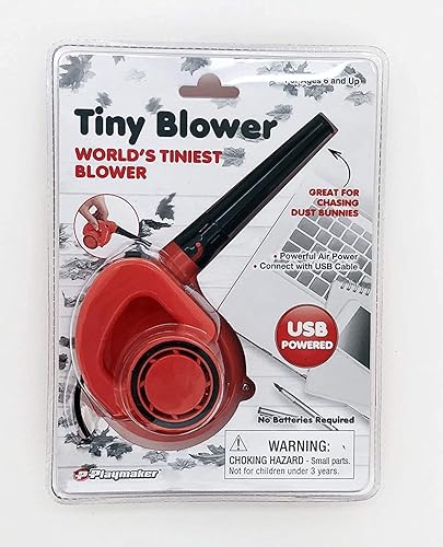 Miniatura 2 de Playmaker Toys Playmaker Tiny Blower – El soplador más pequeño del mundo – El soplador de trabajo real es ideal para perseguir conejitos de polvo