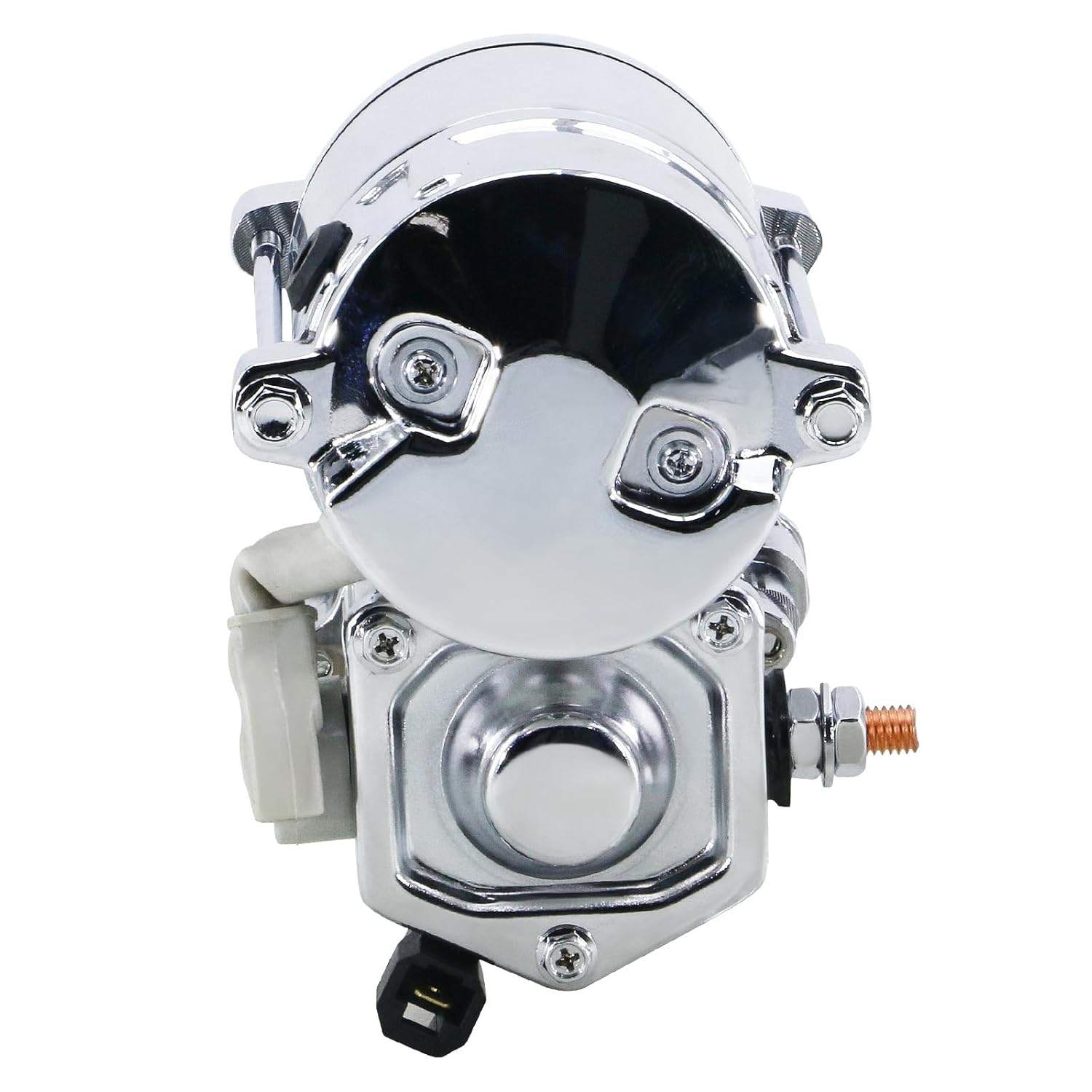 Chrom Starter Replacement New for 2006-2014 Road King Heritage Softail Dyna FLHR FLHRC FLHRS FLHT FLHX FLSTC, 31618-06 31619-06A 428000-3490 3491 410-52175 SHD0013 41052175 18905N