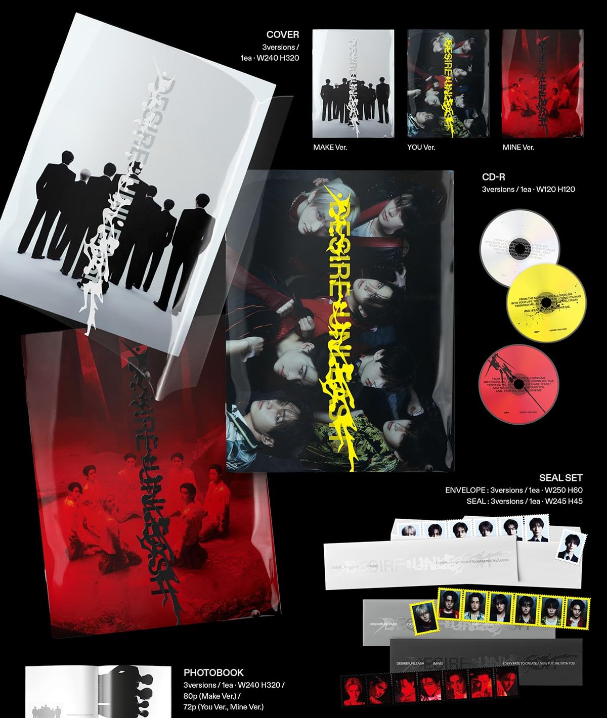 ENHYPEN DESIRE:UNLEASH ENGENEver 未開封 ENHYPEN : Album All Set