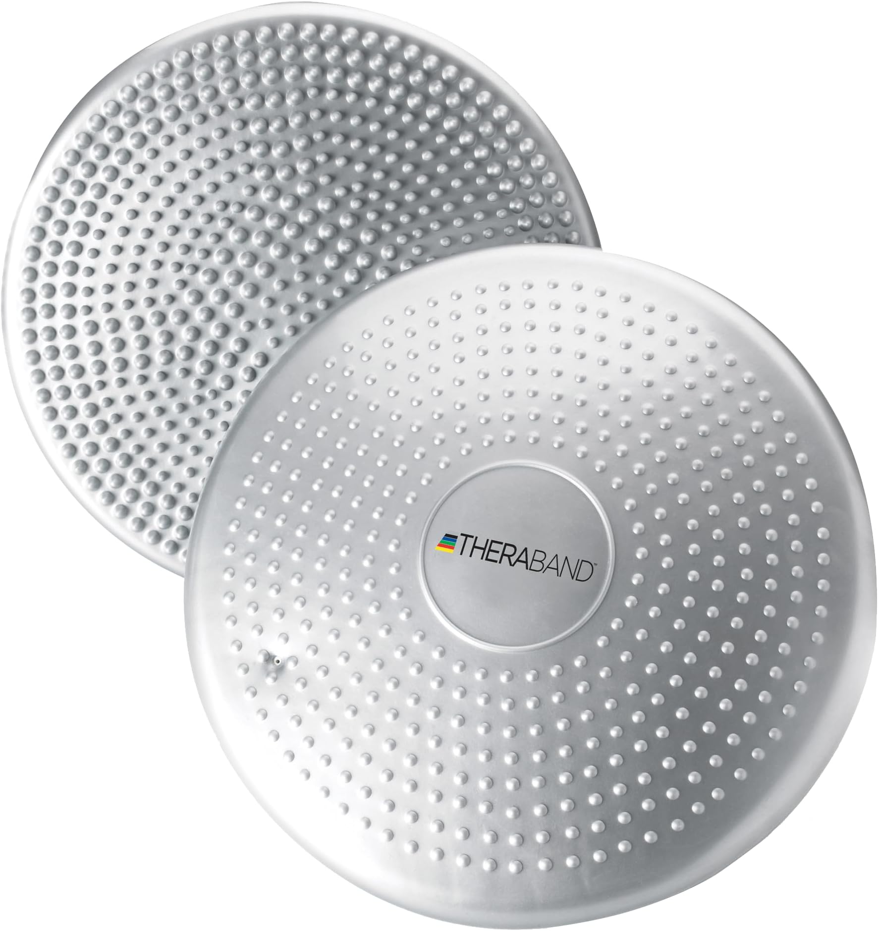 Stability Disc for Balance Training, Inflatable Balance Trainer, Round Core Cushion for Office Chair, Round Sport Stability Trainer, Physical Therapy Equipment to Improve Posture, Silver