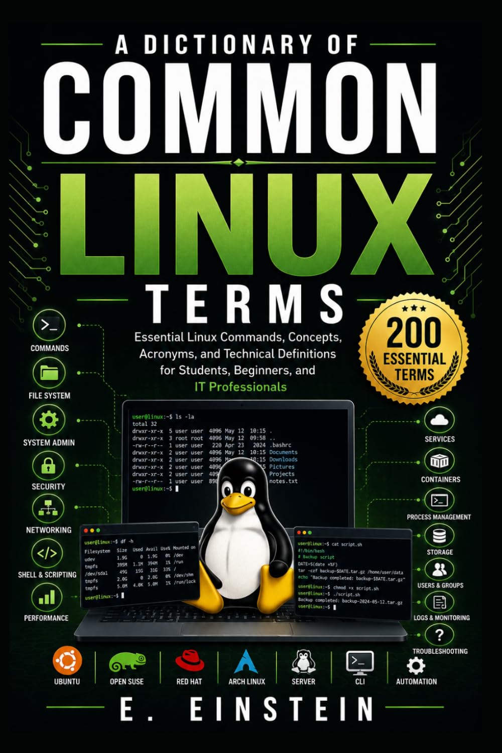 A Dictionary of Common Linux Terms: Essential Linux Commands, Concepts, Acronyms, and Technical Definitions for Students, Beginners, and IT Professionals (The IT Terms Dictionary Series)