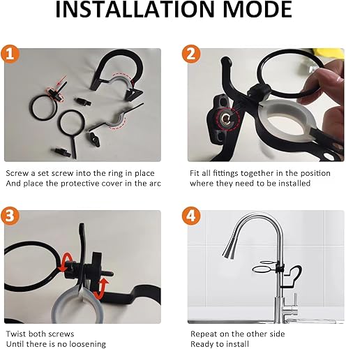 Miniatura 5 de QIAOTLB Soporte de esponja para fregadero de acero inoxidable, soporte para esponja sobre el grifo, organizador de fregadero de cocina, organizador