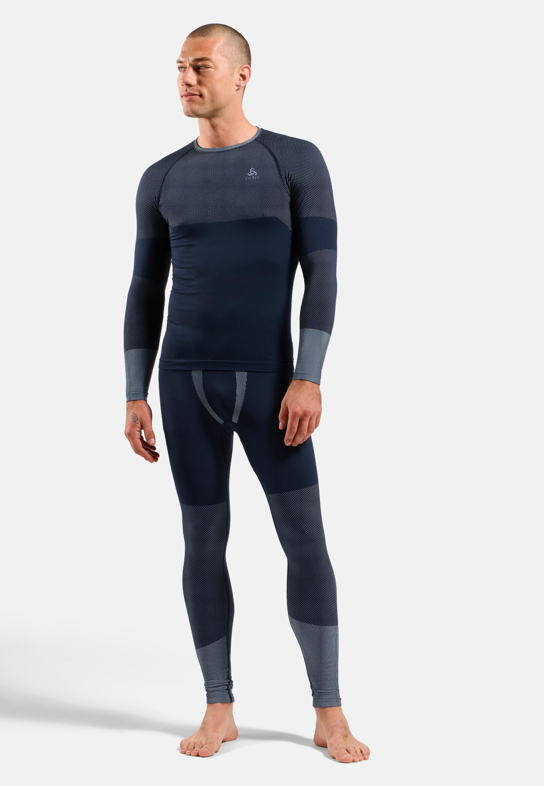 Odlo Herren Thermounterwäsche-Set Fundamentals Performance Warm, Shirt & Hose, Winter-Baselayer, Funktionsunterwäsche HEIQ-Mint