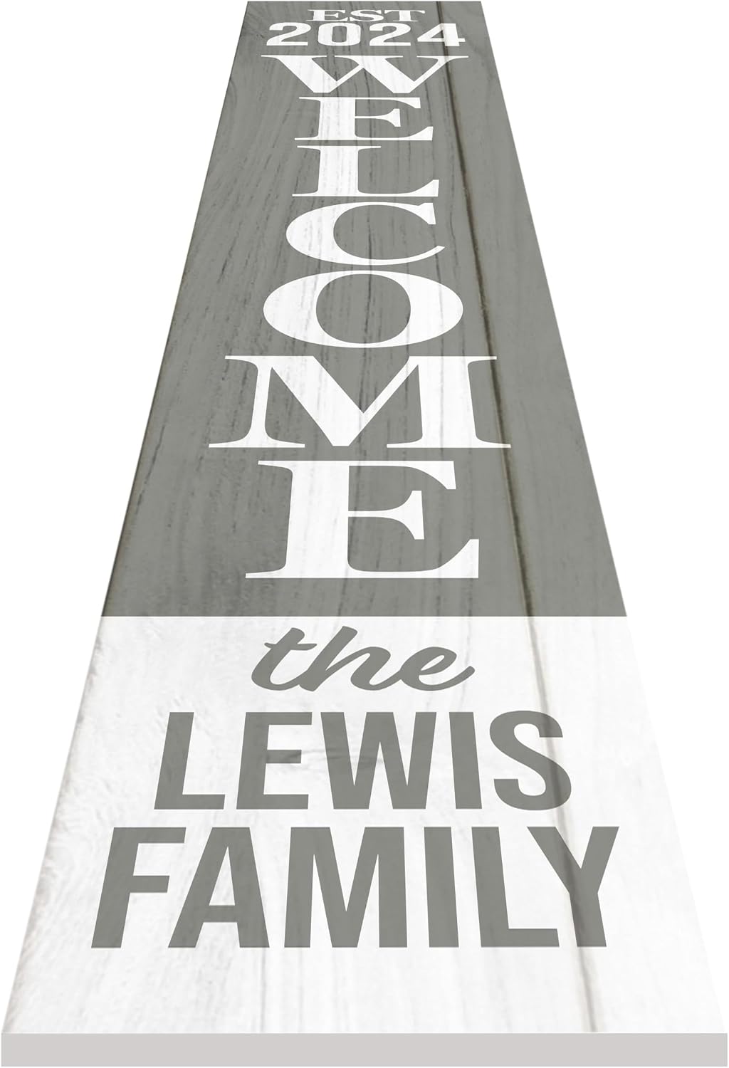 Personalized Welcome Sign for Front Door, Custom Welcome Sign for Porch Outdoor Welcome Home Decorations, 48"x8" PVC Sign (Design 19)