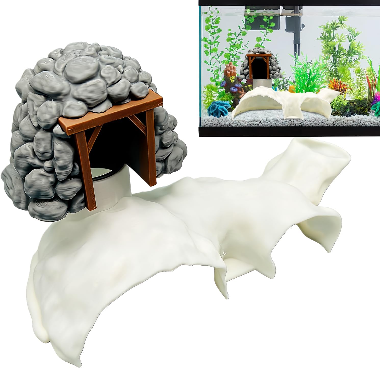 Fischversteck für Aquarien – Versteck, Landschaftsdekoration, Aquarium-Tunnelhöhle, Unterwasserdekoration – für Guppy Cory, kleine Buntbarsche, Reptilien, Wels, Einsiedlerkrebs, Versteck, Terrarium Fischversteck für Aquarien – Versteck, Landschaftsdekoration, Aquarium-Tunnelhöhle, Unterwasserdekoration – für Guppy Cory, kleine Buntbarsche, Reptilien, Wels, Einsiedlerkrebs, Versteck, Terrarium