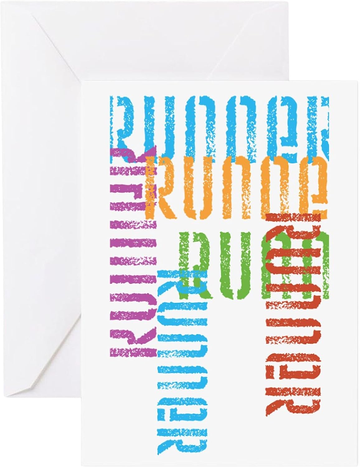 CafePress Run Off Variety Greeting Card (20-pack), Note Card with Blank Inside, Birthday Card Glossy