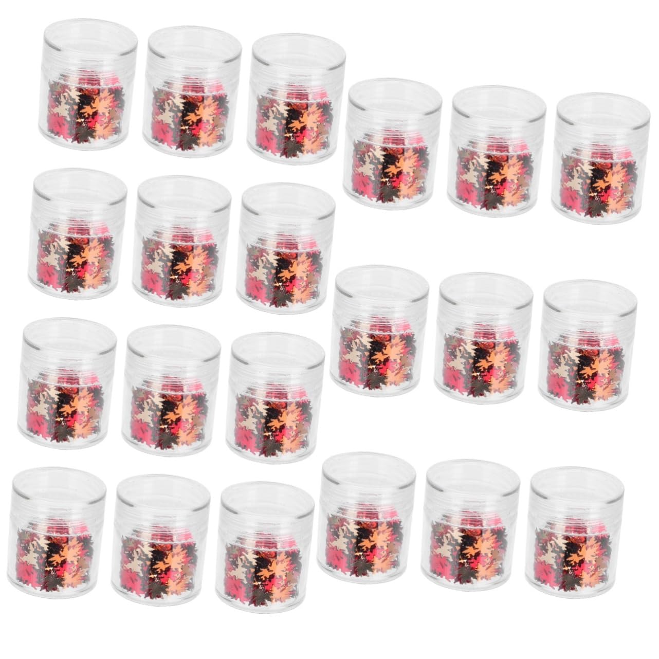 FRCOLOR 7 Pz Glitter per unghie in acero colori paillettes adesivi per unghie glitterati strenna di natale ragali natale arredamento adesivo per manicure forniture per manicure