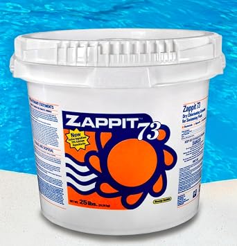 73% Dry Chlorinating Granules for Swimming Pool - 25lb Bucket Fast Dissolving Shock