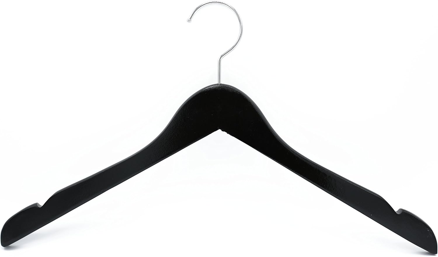 Dutch Wood Suit Hangers with Precisely Cut Notches - 360 Degree Swivel Chrome Hook - Lacquered Finish Super Sturdy and Durable Wooden Hangers - 20 Pack