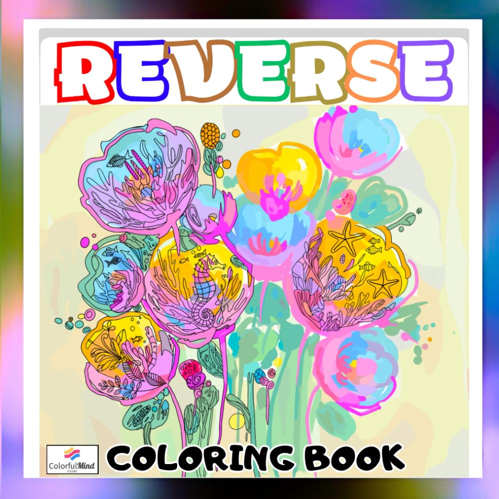 A Reverse Coloring Book: Follow the Color, Trace with Ink. A Relaxing Reverse Coloring Book for Stress Relief and Mindfulness. Draw the Lines, Shade ... Designs. Ink Tracing and Line Drawing.