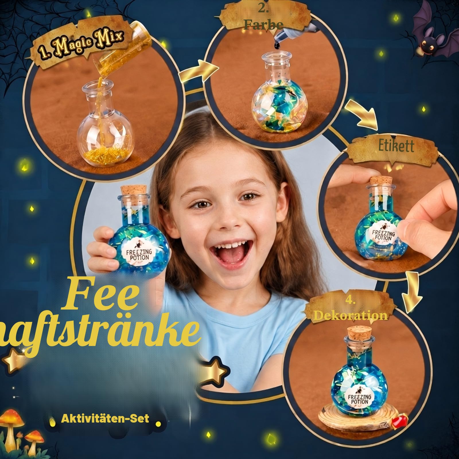 Mostof Zaubertränke-Sets für Kinder, Mix 20+ Fee Magische Experimente Tränke und Magischer Kessel, Kreatives Geschenke für Mädchen Jungen Alter 8-12