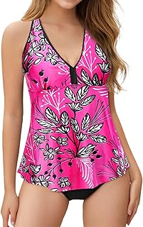 Camiseta de hombre sin mangas tankini para mujer, espalda cruzada, parte superior de natación fluida, sin parte inferior, transpirable