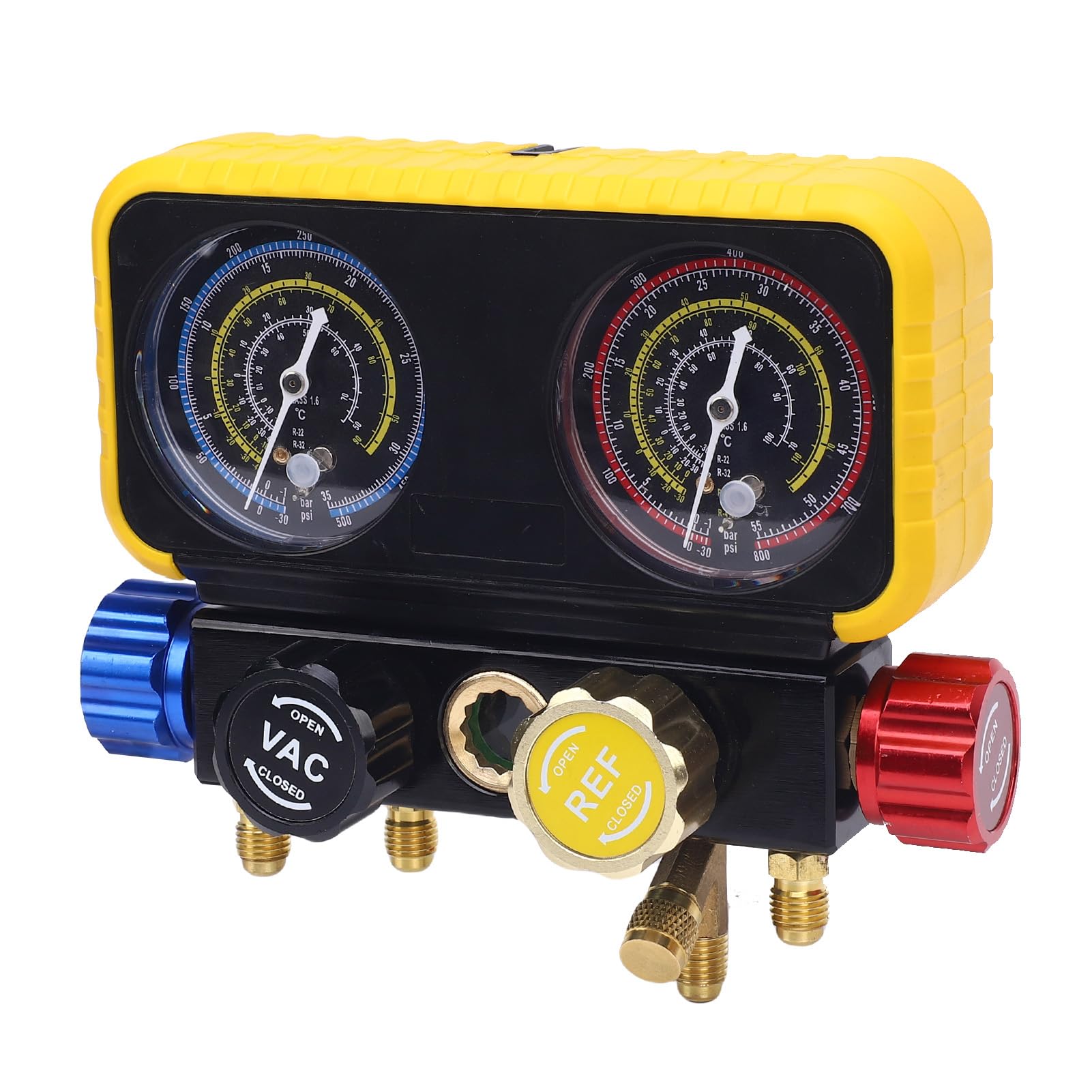 R410A冷媒とブラス製マニホールドゲージセット