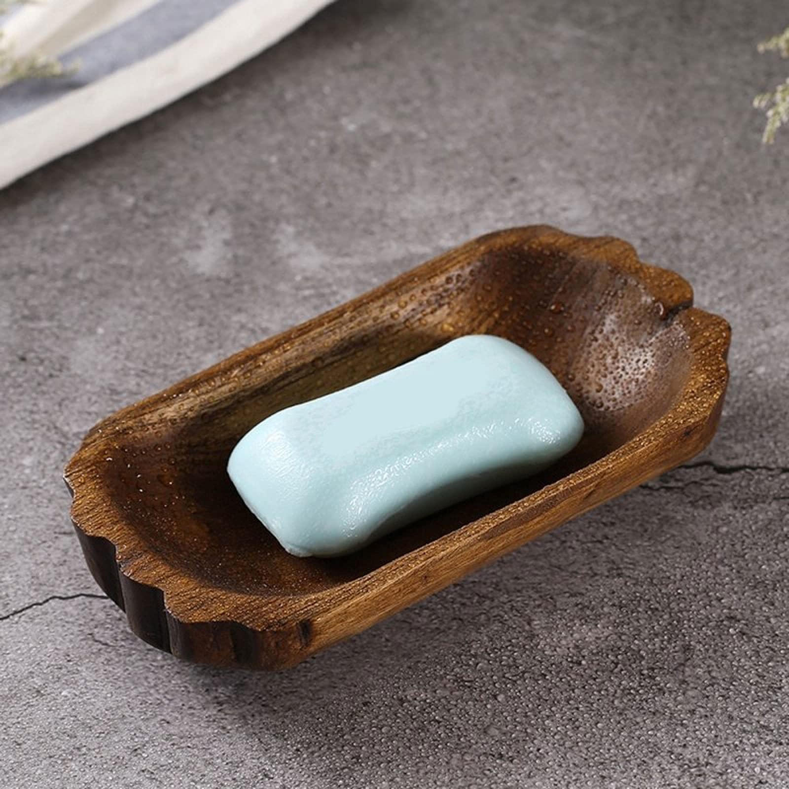 Jabonera de Madera Hecha a Mano para Ducha, jabonera de Madera Artesanal para bañera, Bandeja Protectora para jabón, Caja para esponjas y estropajos