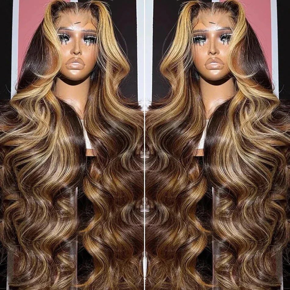 Amazon.com : Andria Honey Blonde Highlight Body Wave Long  display picture 2