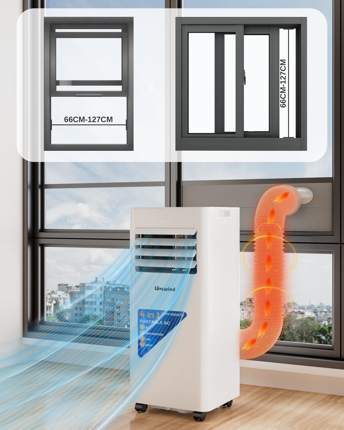 Amazon | Lovewind 2.6kWポータブルエアコン、スポットクーラー【2025