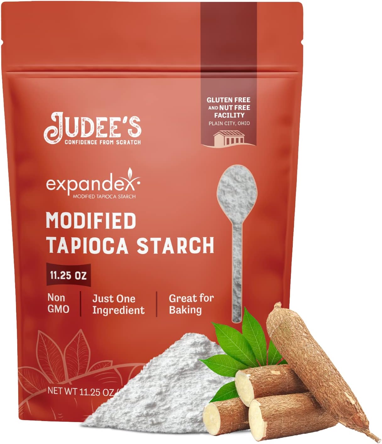 Judee’s Expandex Modified Tapioca Starch Powder - 11.25 oz - Delicious and 100% Gluten-Free - Great for Homemade Treats and Baked Goods - Thickens and Enhances Texture, Flavor, and Appearance