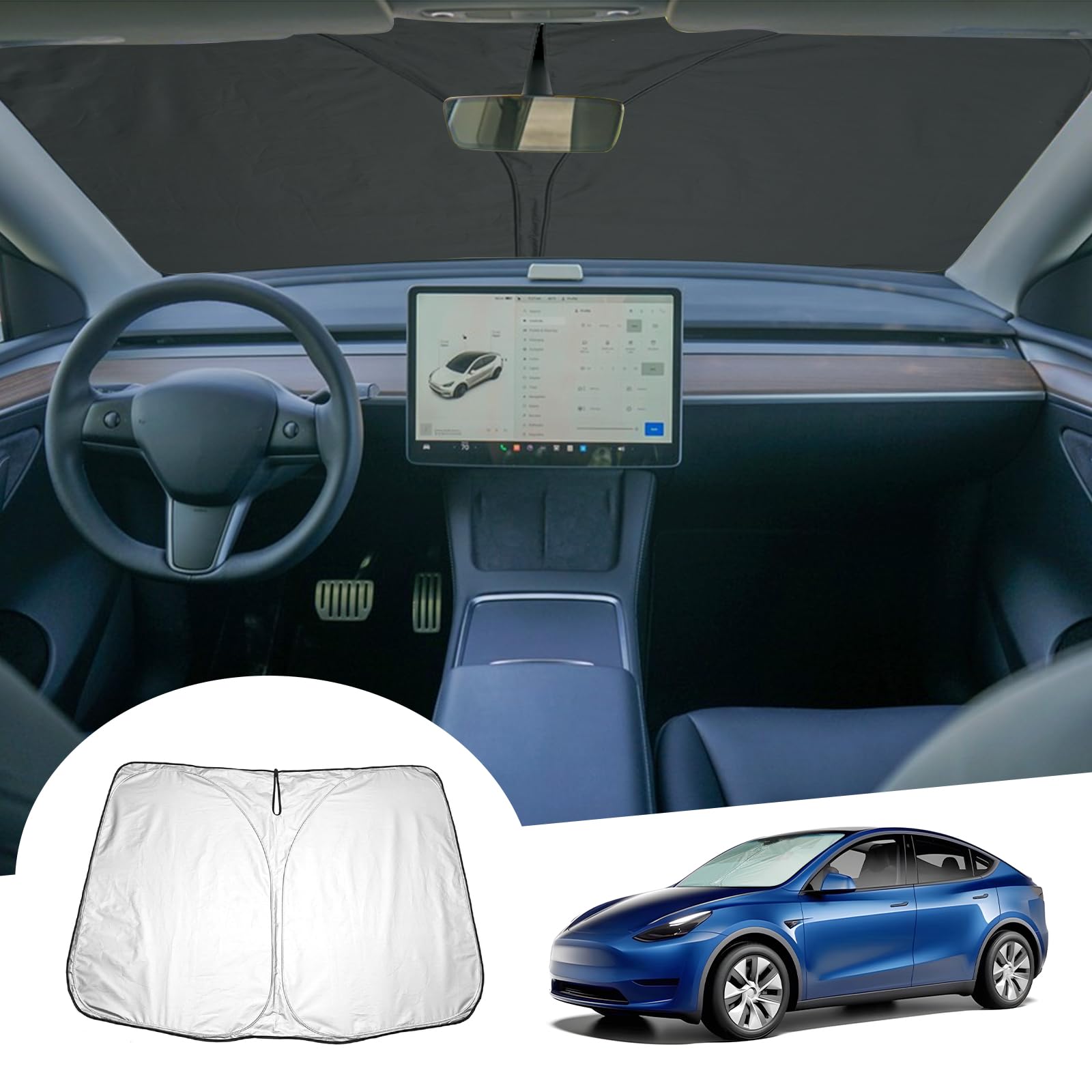 Spigen Lot De 2 Pare-soleil De Toit CryoShade En Genévrier Pour Tesla