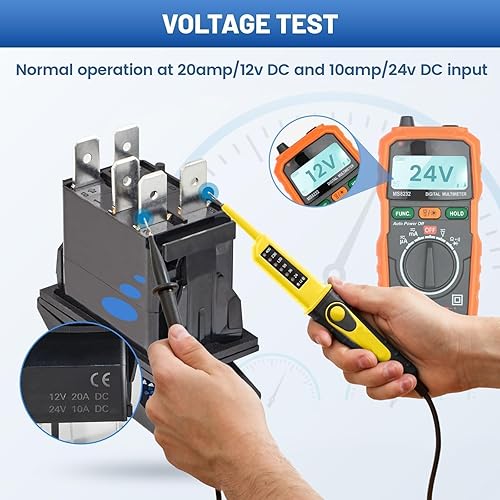 Miniatura 7 de Anina 4 interruptores basculantes de 5 pines SPST 20A12V 10A24V encendidoapagado con adhesivo de brillo nocturno y cable de puente, luz LED azul,