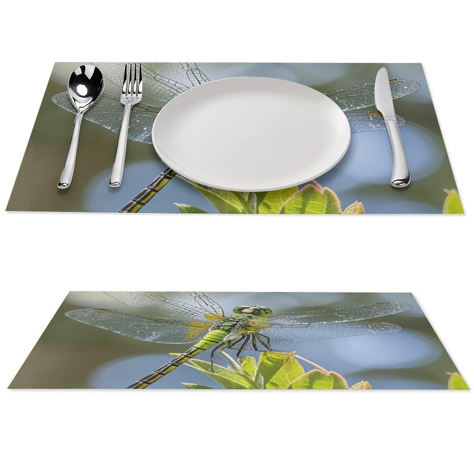 Sets de table libellule en PVC pour vos repas de terrasse et dîners en cuisine