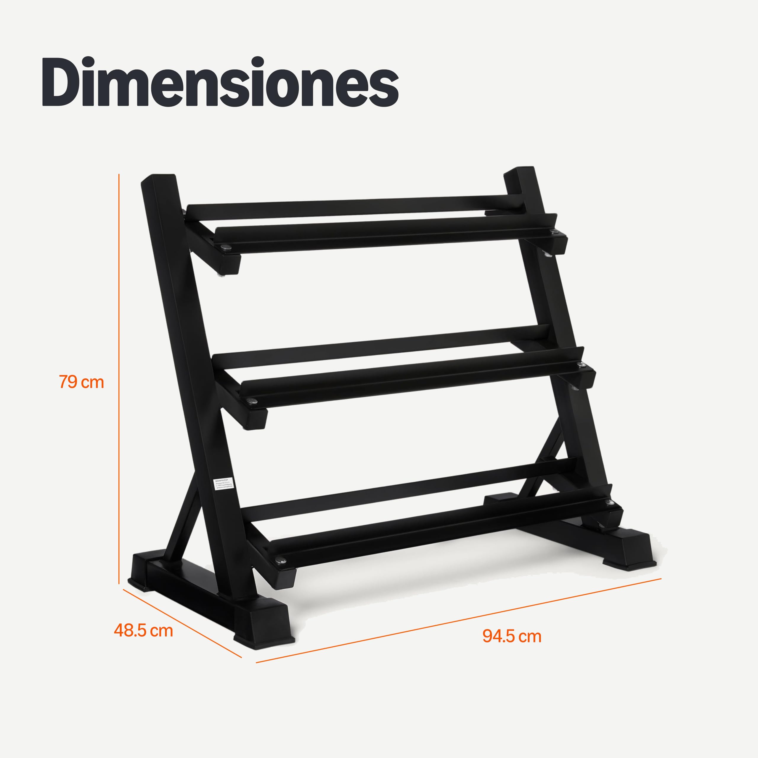 Amazon Basics - Soporte de pesas ajustable de 3 niveles, solo soporte, color negro