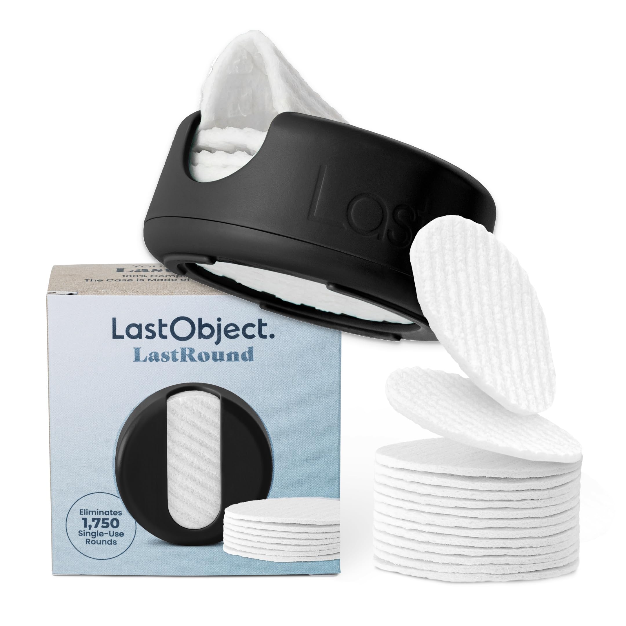 LastObject LastRound® Sustainable Reusable Cotton Rounds for Facial Cleansing â€“ Zero-Waste Eco-Friendly Makeup Remover Pads for All Skin Types with Travel Storage Case
