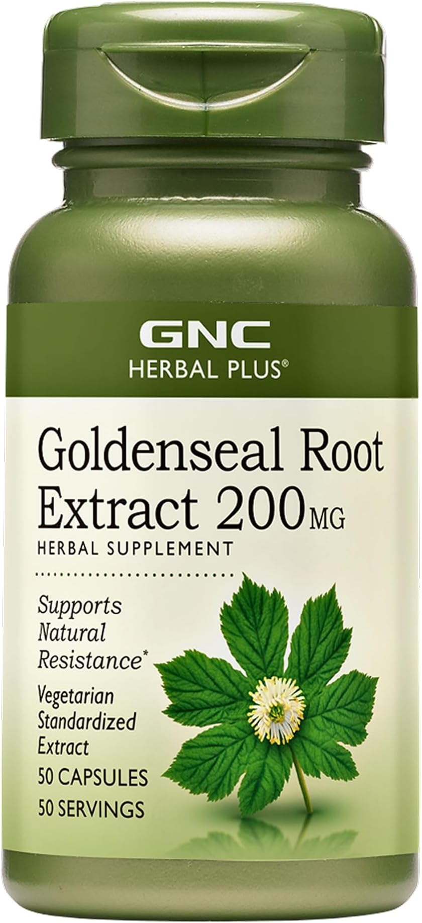 GNC Herbal Plus Goldenseal Root Extract 200mg, Resistance, 50 Servings