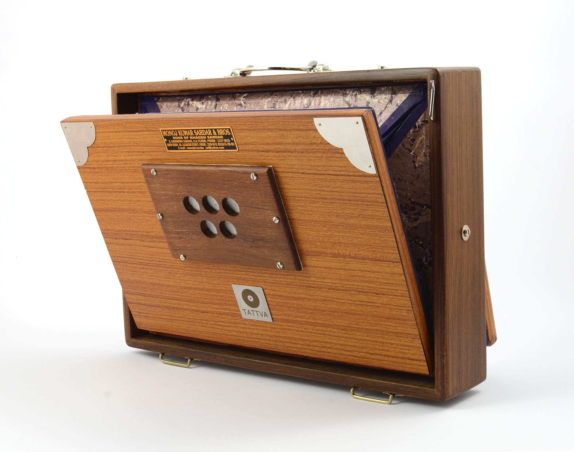 TATTVA Boîte de courtoisie « Professional » de taille moyenne, avec son long, C-C, 440 Hz, 13 arrêts, PALITANA Premium Reeds – Testé et testé ! – Douane avec envoi de prime