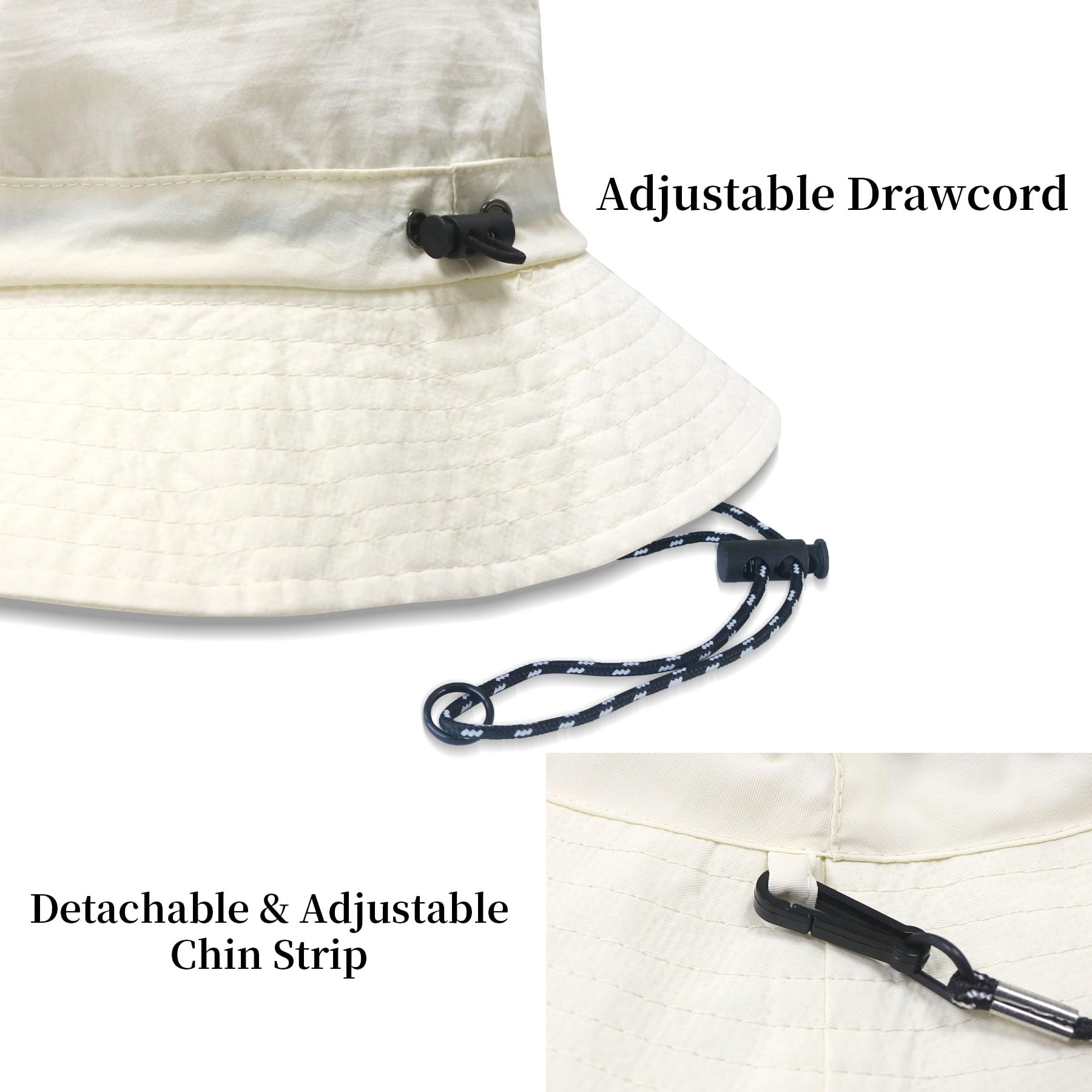 NPJY Chapeaux de soleil pour femme à large bord enroulable pour queue de cheval de plage, chapeau de queue de cheval, pliable, visière de paille de voyage