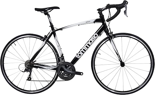 Miniatura 8 de Tommaso Imola Endurance - Bicicleta de carretera de aluminio, Shimano Claris R2000, 24 velocidades, negro, blanco, naranja quemado