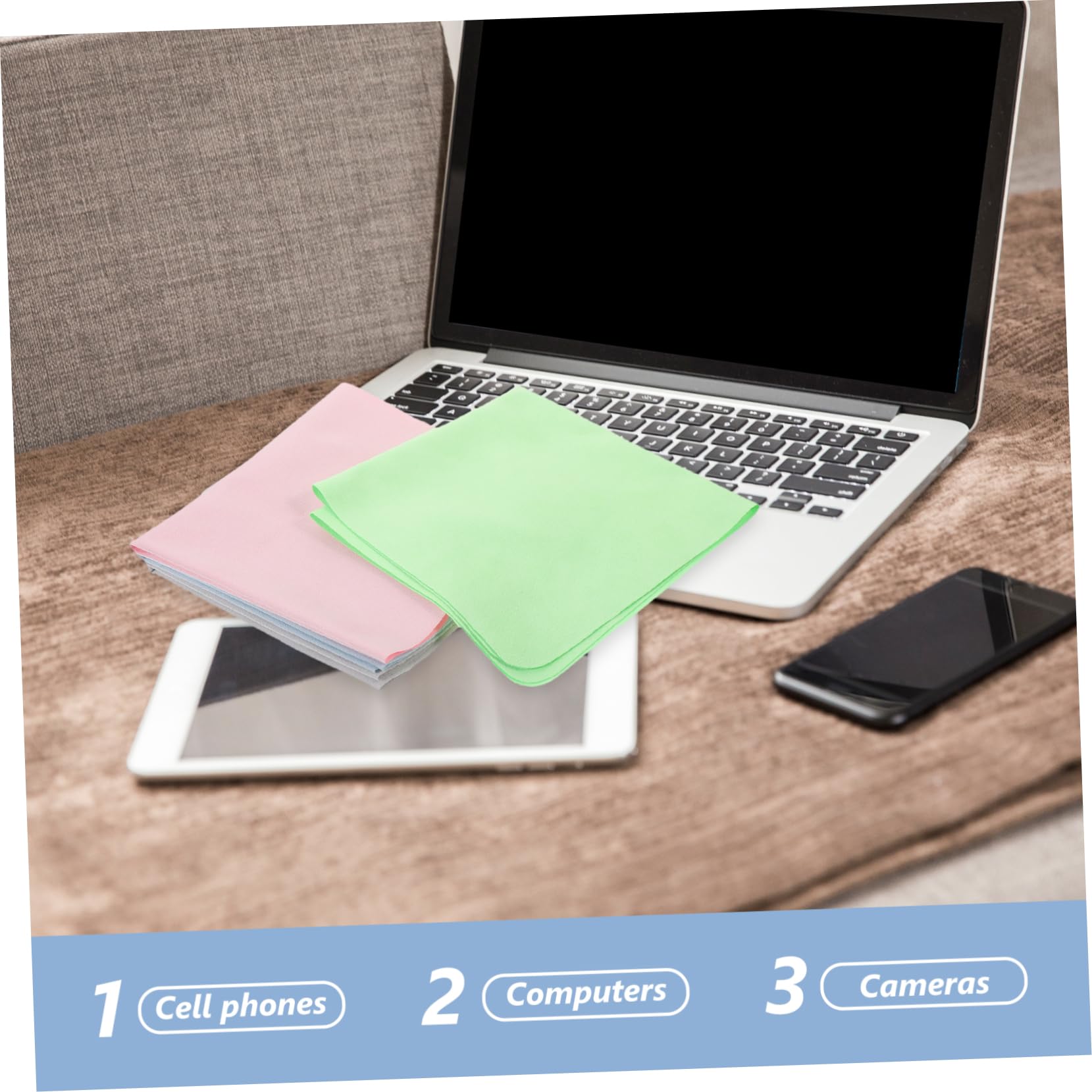 Healeved 20pezzi Panni Microfibra Per Pulizia Occhiali Da Colorati Per Schermi e Superfici Delicate Resistente Allo Sbiadimento e Facilmente Lavabile