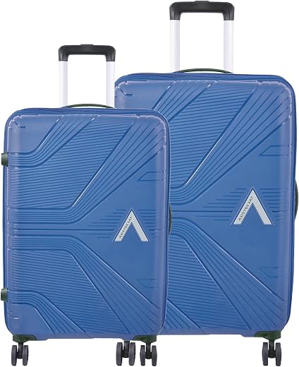 VIP Aristocrat Phantom Set of 2 Hard Polyproplyene Trolley Luggage Bags (Cabin + Medium) 8W 7 Years Warranty (Ocean Blue)