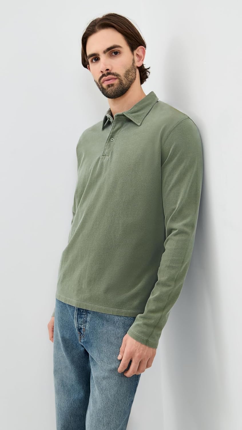 Save Khaki Men's Long Sleeve Polo - Image 2