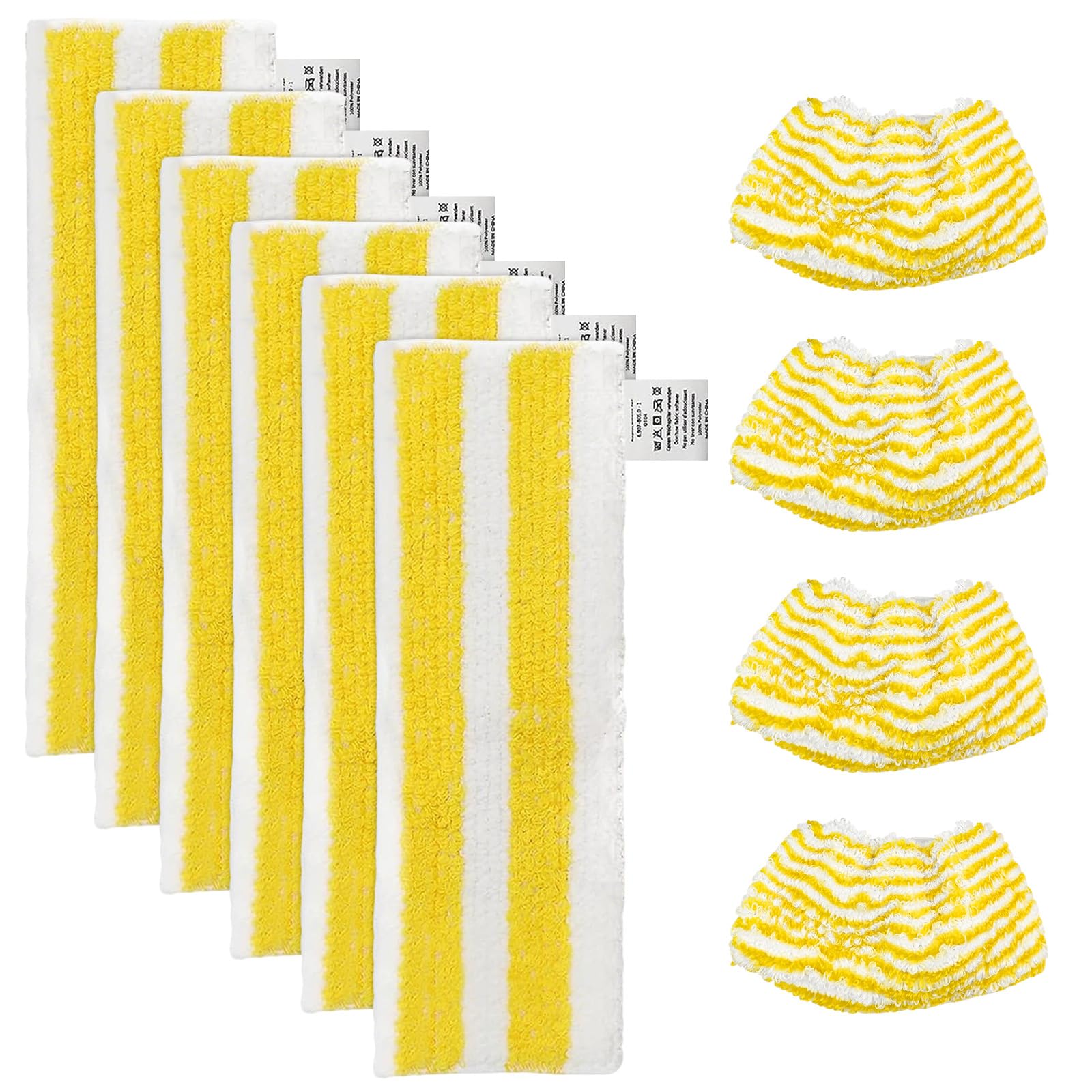 10 Piece Replacement Microfibre Cloth Set - Compatible with Kärcher Steam Cleaner EasyFix Mop Replacement Cover Set SC 2, SC 3, SC 4, SC 5 Steam Cleaner Floor Nozzle Microfibre Mop Accessories for All