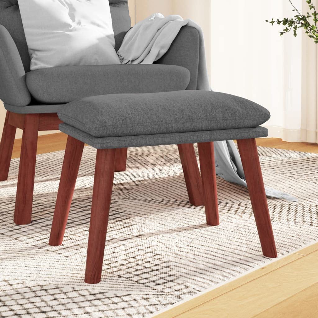 Repose-pied stable et confortable en bois d'hévéa pour une détente optimale
