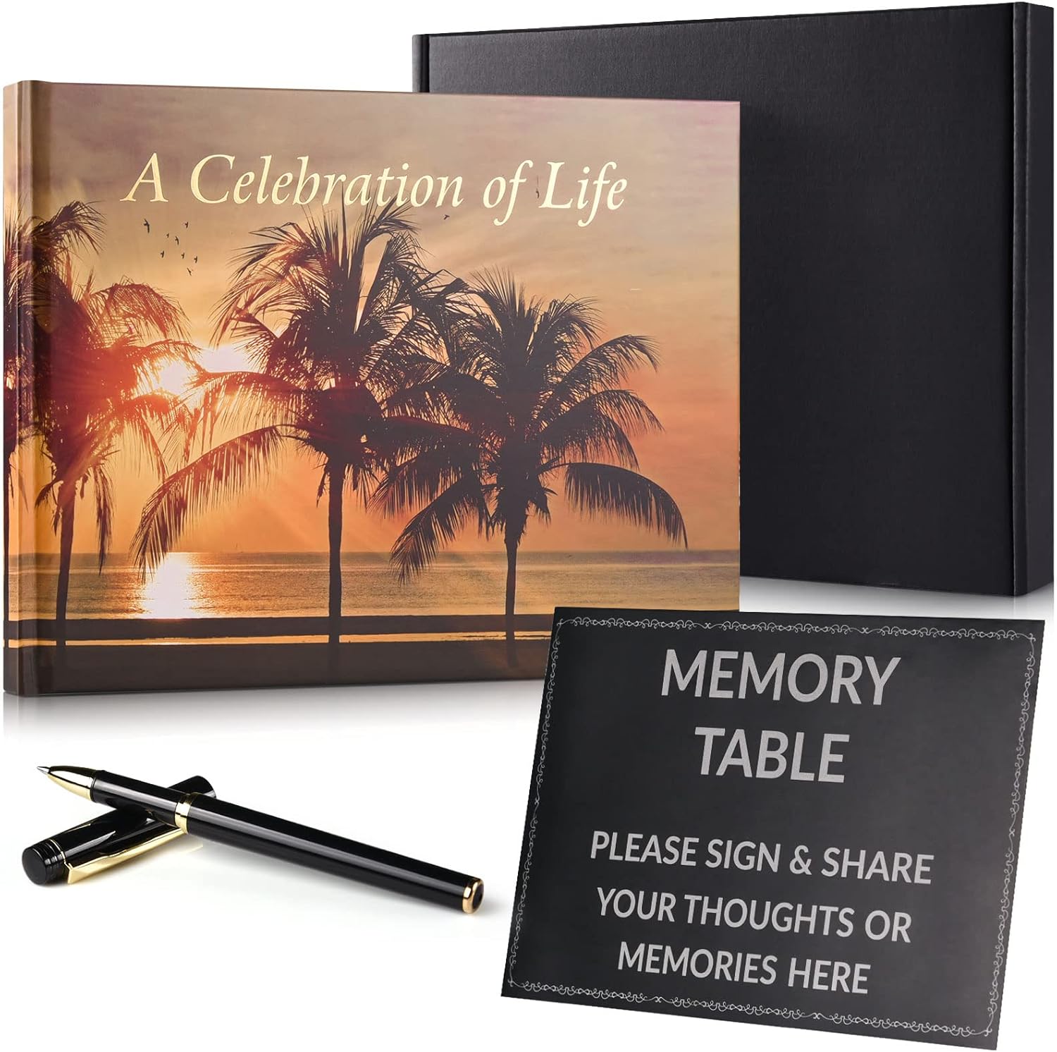 Funeral Guest Book, Memorial Books for Celebration of Life